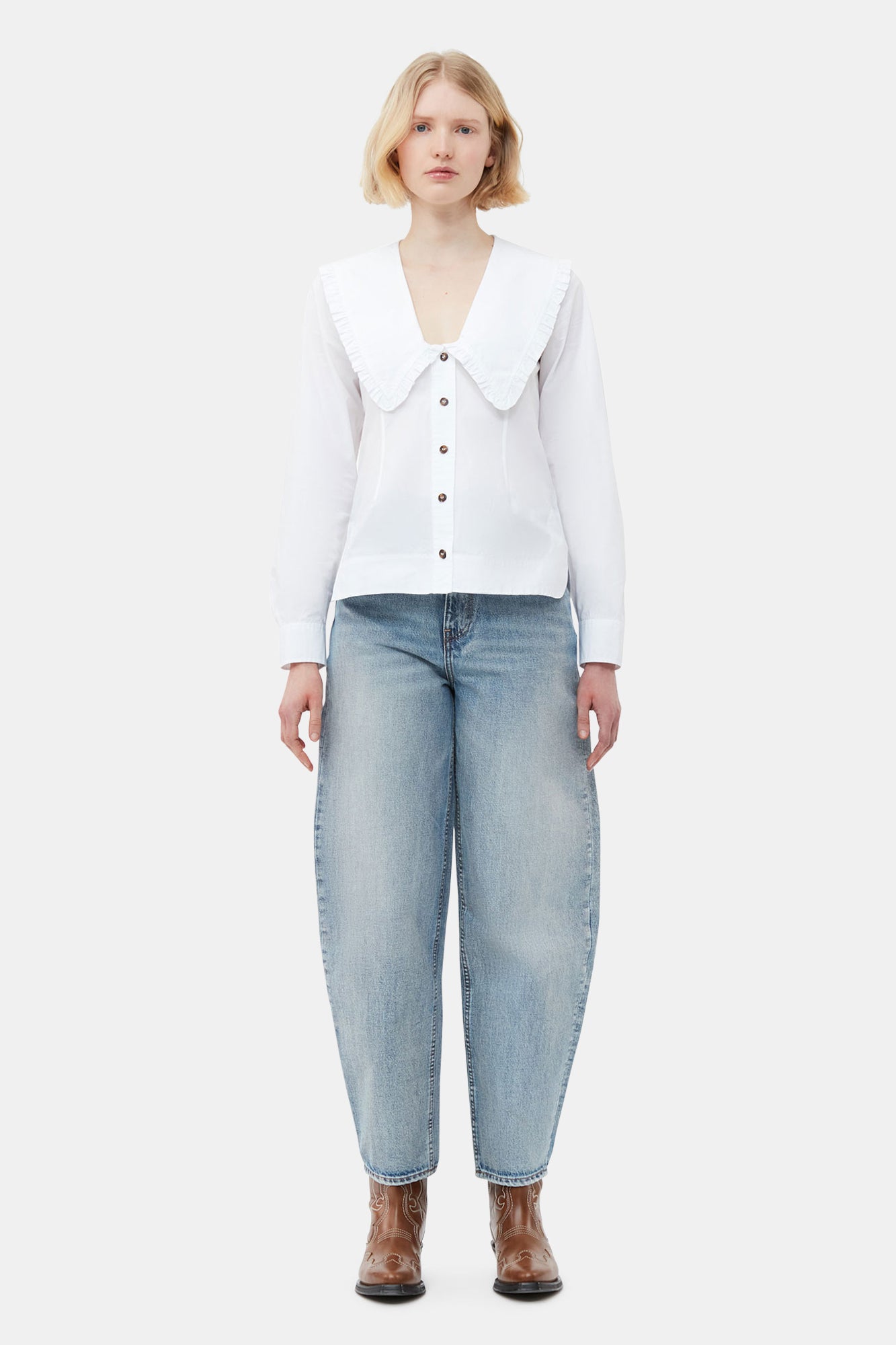 V-Neck Shirt | Bright White