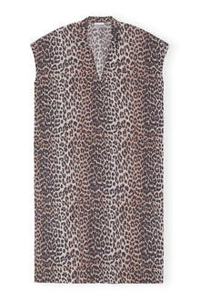 Light Cotton Long Kaftan | Leopard