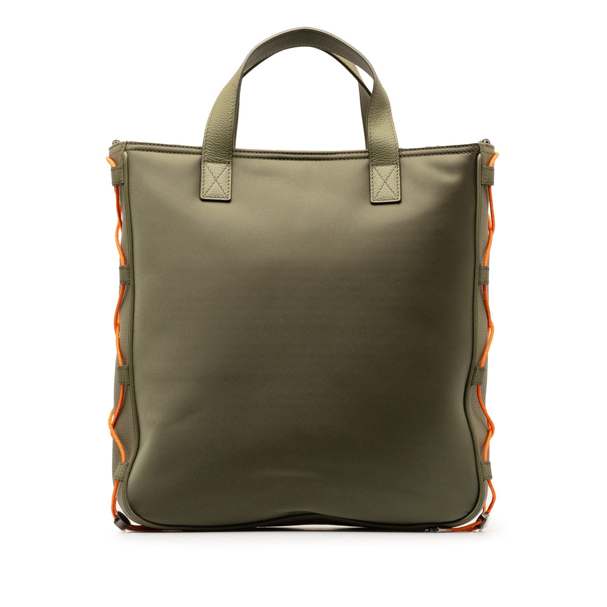 Dior | Pre-Owned x Sacai Saddle Tote | Green/Dark Green