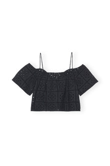 Broderie Anglaise Top | Black