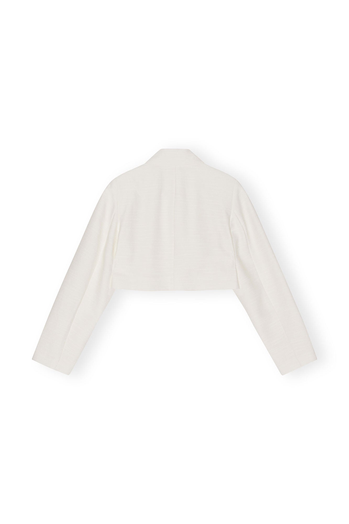 Slub Linen Cropped Blazer | Egret