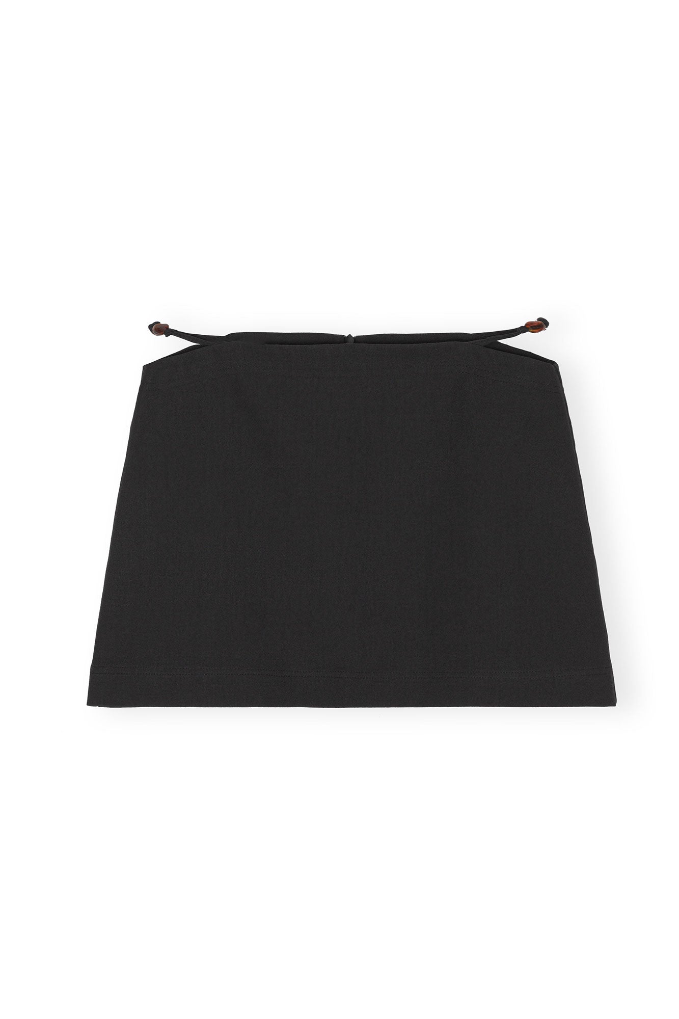 Cotton Suiting Mini Skirt | Black