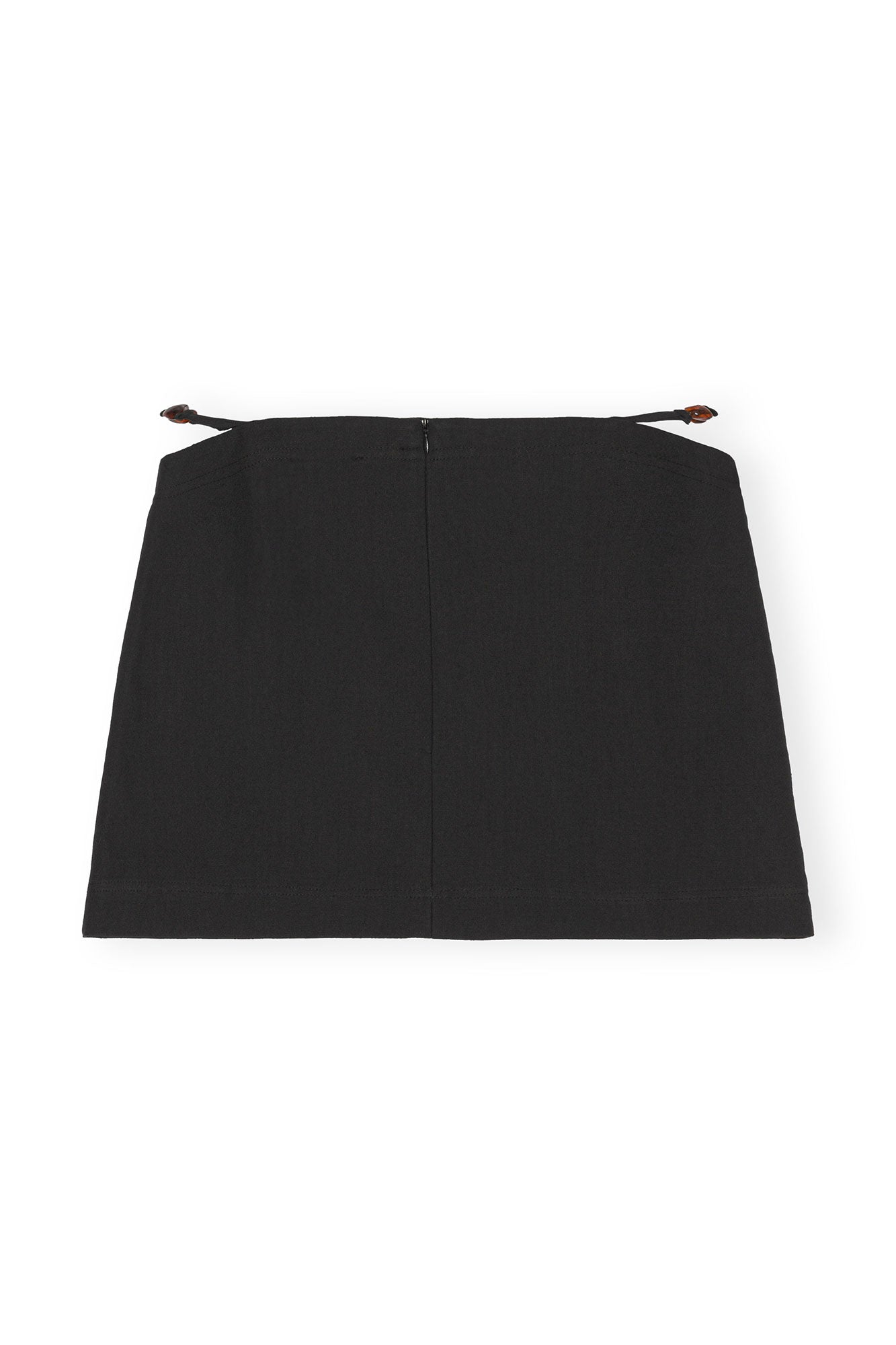 Cotton Suiting Mini Skirt | Black