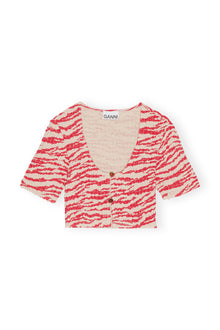 Printed Light Georgette Cropped Smock Blouse | Castle Wall