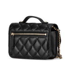 Chanel | Pre-Owned Mini Caviar Business Affinity Top Handle Bag | Black
