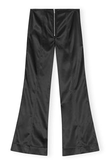 Double Satin Flared Pants | Black