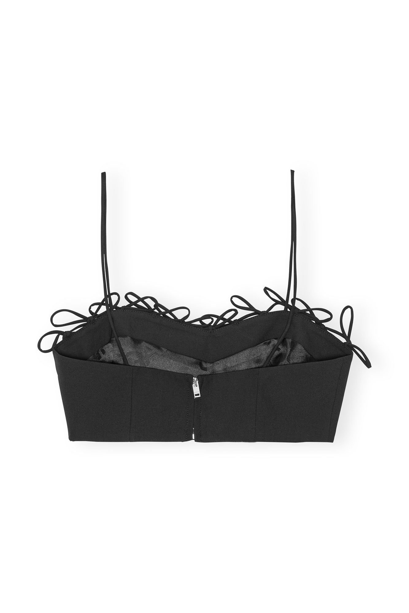 Drapey Melange Sleeveless Top | Black