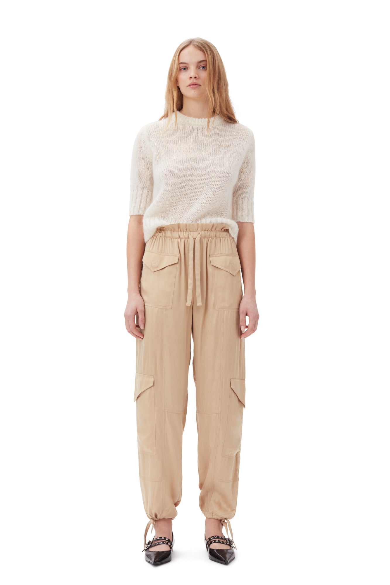 Washed Satin Pants | Safari