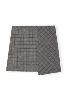 Check Mix Mini Skirt | Frost Gray