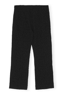 Textured Suiting Cropped Pants | Black