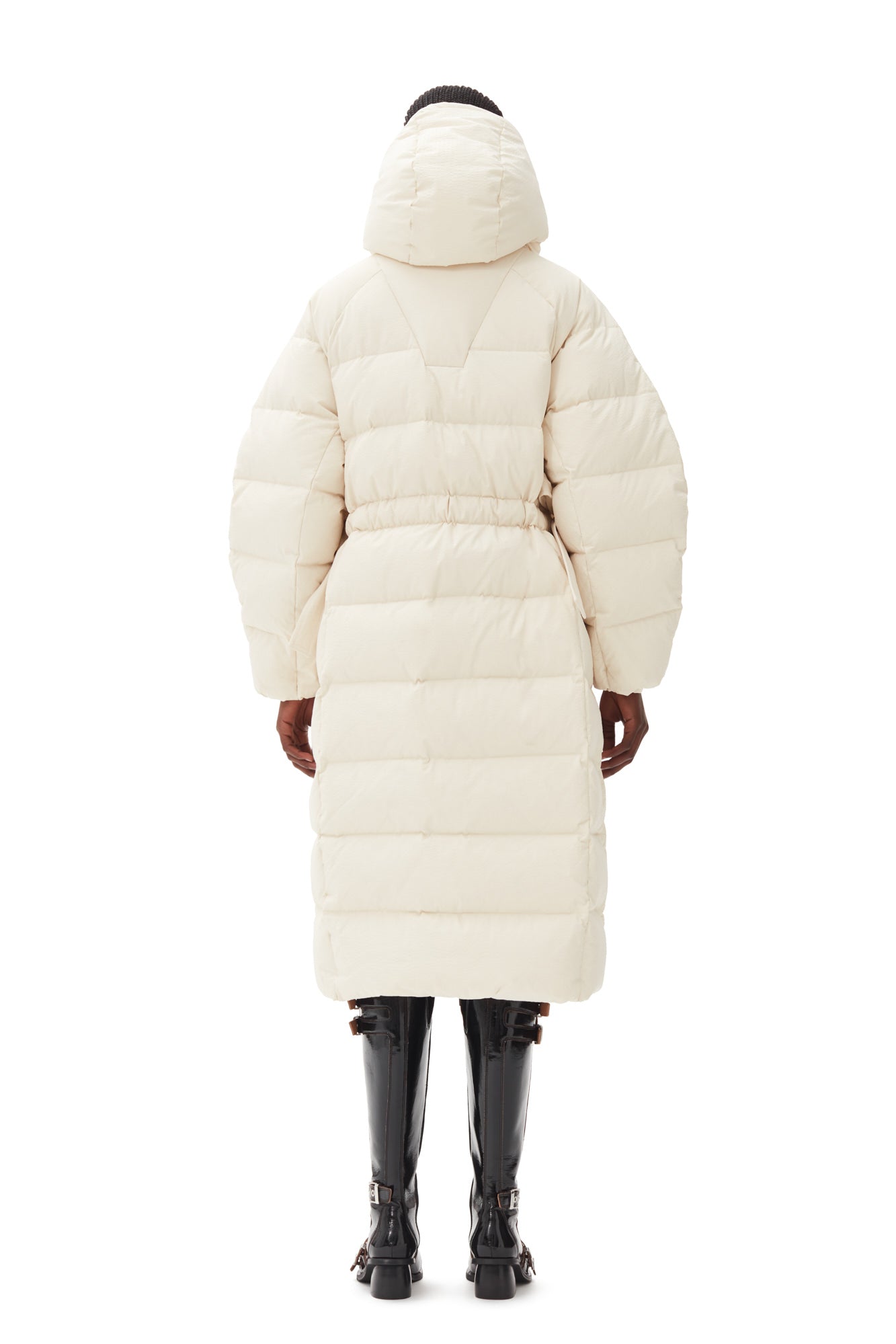 Tech Seersucker Puffer Coat | Tofu