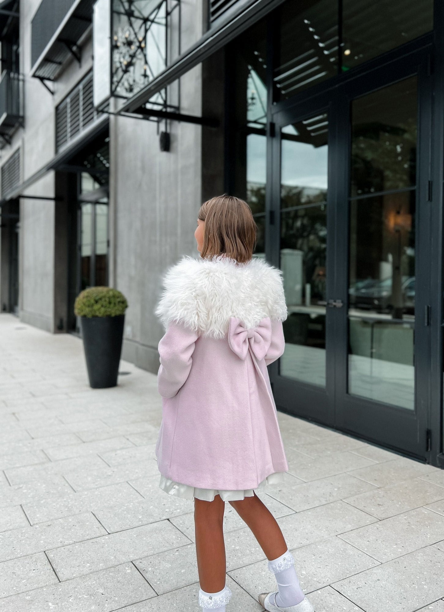 Faina Pink Wool Coat | Pink