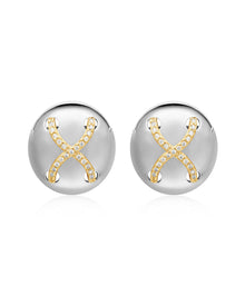 Mariner Cross Studs | Silver | Cubic Zirconia