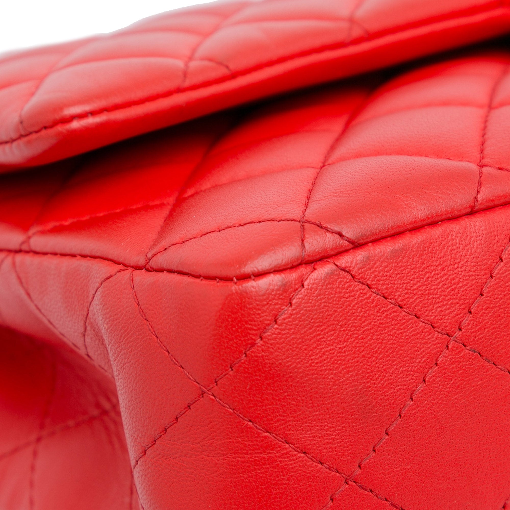 Chanel | Pre-Owned Medium Classic Lambskin Double Flap - II | Red
