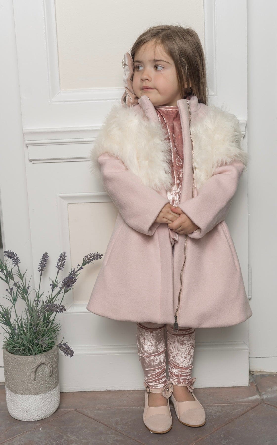 Faina Pink Wool Coat | Pink