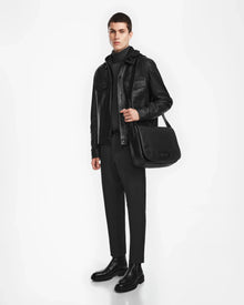 Men | AREN Leather Jacket | Black