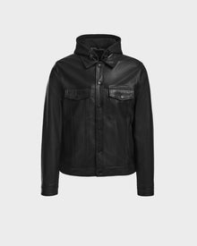 Men | AREN Leather Jacket | Black