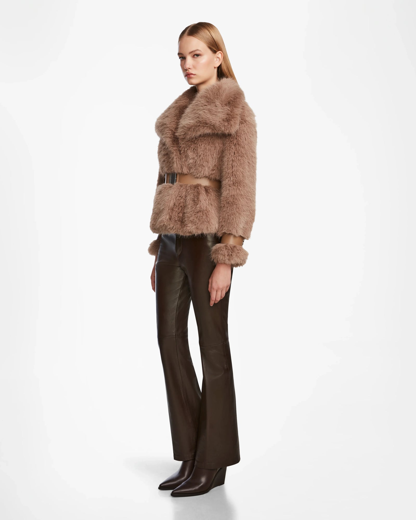 Women | CHLOE Faux Fur Jacket | Camel