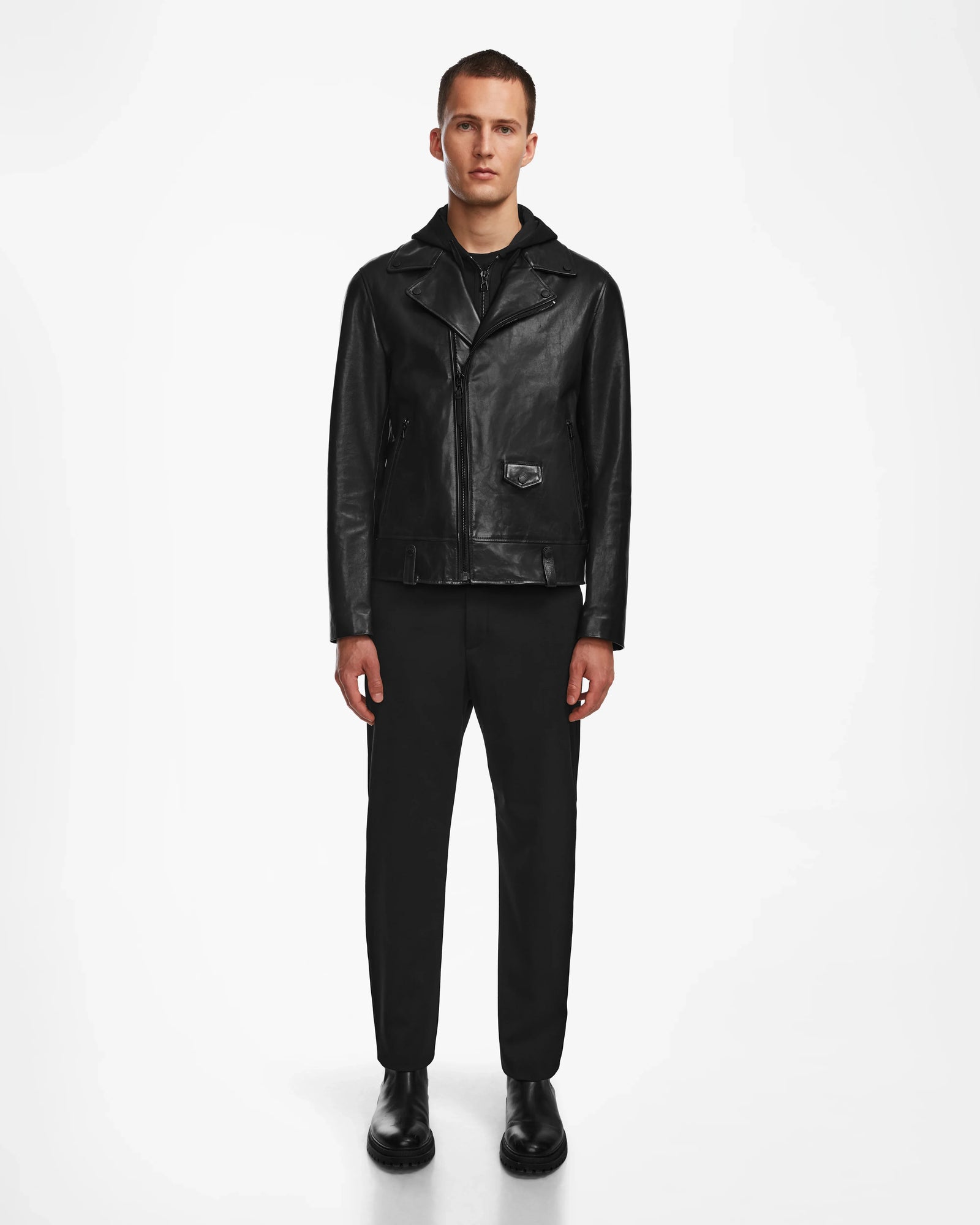 Men | MANUS Leather Jacket | Black