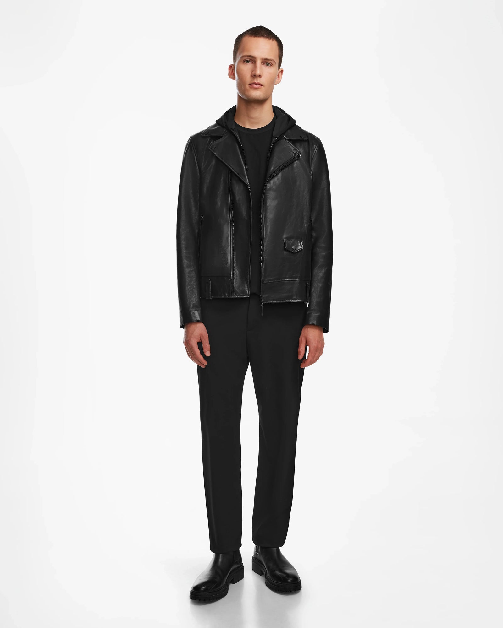 Men | MANUS Leather Jacket | Black