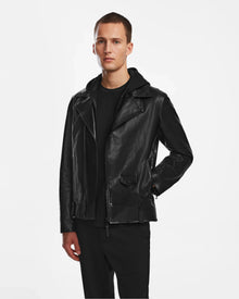 Men | MANUS Leather Jacket | Black