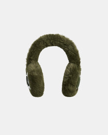Rudsak’s MUFF - 8422503 Loden Green earmuffs feature soft, green faux fur with a cozy, plush headband and ear coverings. Shown on a white background, they’re the perfect winter accessory for warmth and comfort.