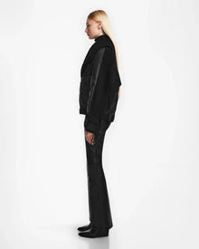 Women | ZOLA Down & Wool Fringe Jacket | Black