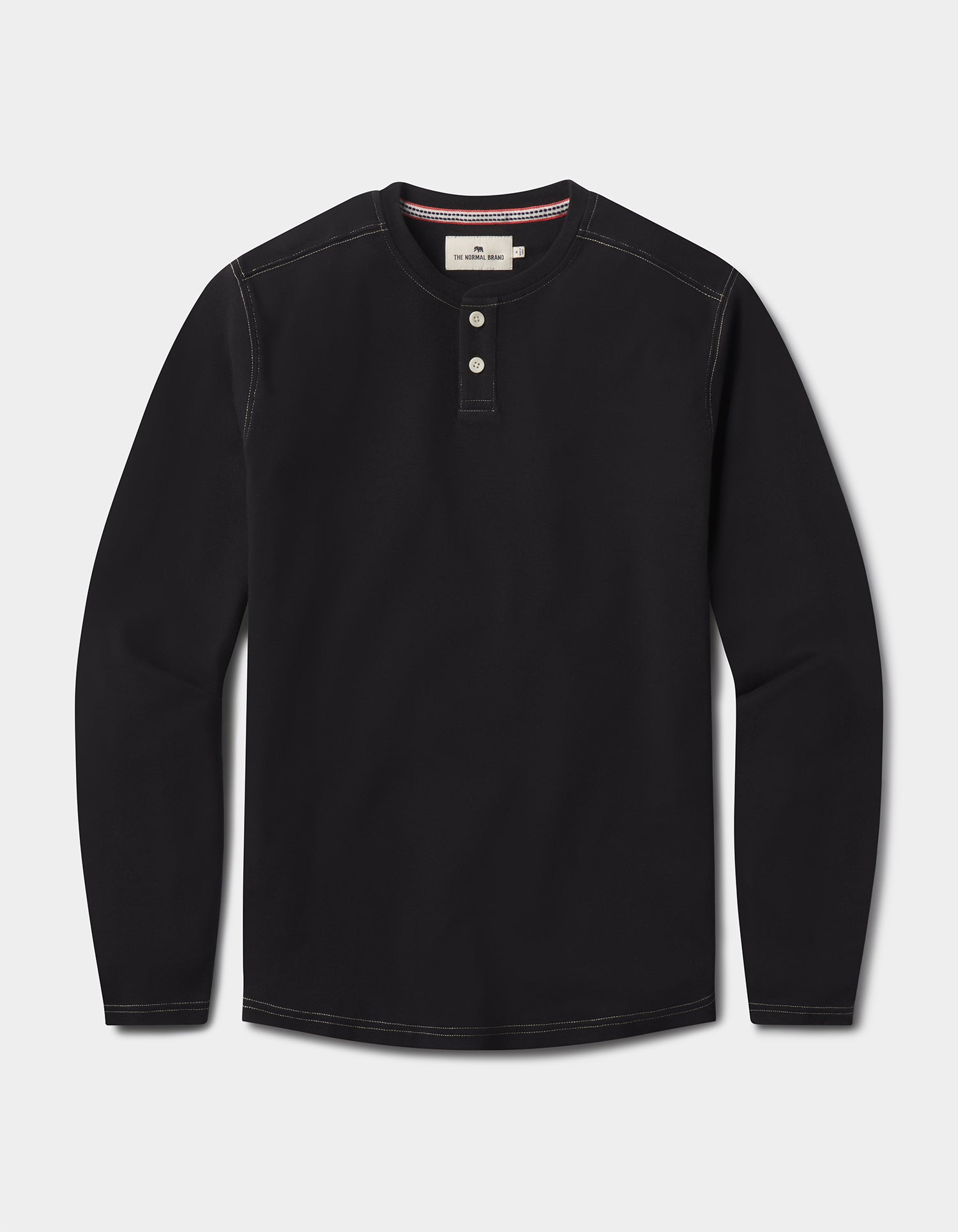 Men | Puremeso Two Button Henley | Black