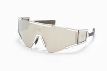 Unisex | Fleche Sunglass | Black Palladium - White Enamel - Matte Grey  | Dark Grey w/ Platinum Mirror