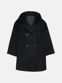 Women | Double Breasted Coat | Cashmere Black
