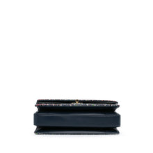 Chanel | Pre-Owned CC Multicolor Tweed Double Flap | Blue/Navy