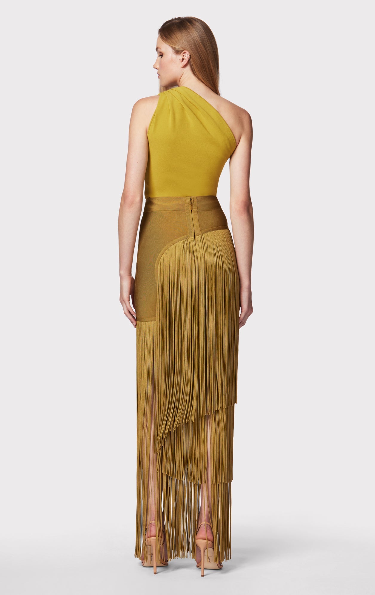 Asymmetrical Fringe Maxi Skirt | Bosc