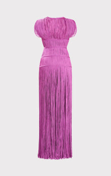 Banded Fringe Gown | Azalea