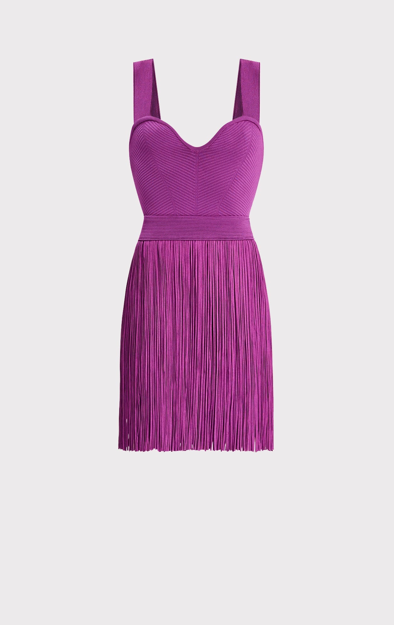 Fringe Ottoman Sweetheart Mini Dress | Mulberry