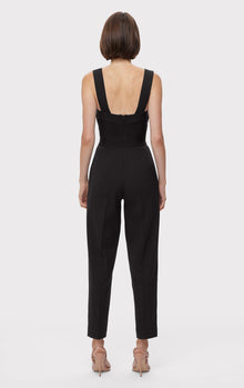 Fringe Jumpsuit With Tailored Pants | Black