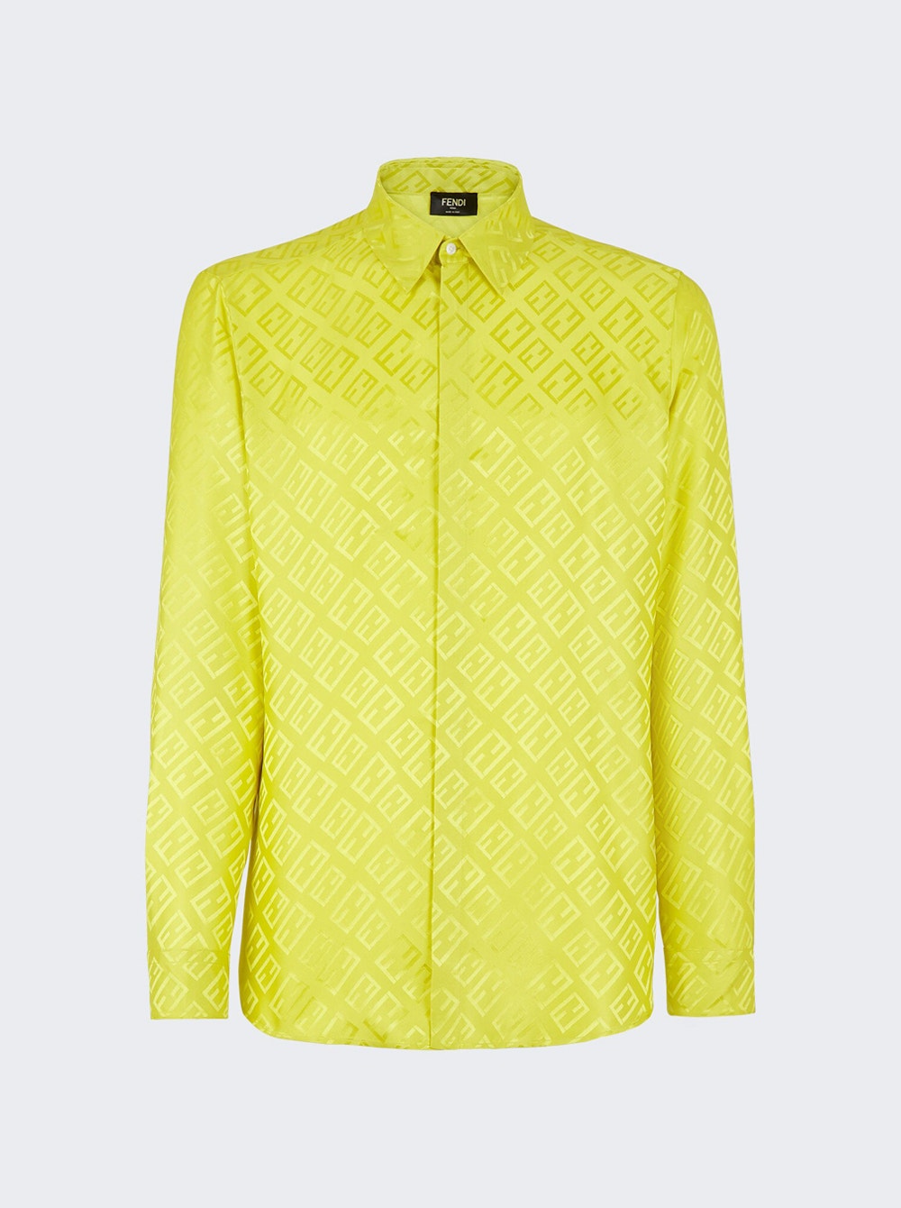 Men | Fendi | Tonal Silk Shirt | Green