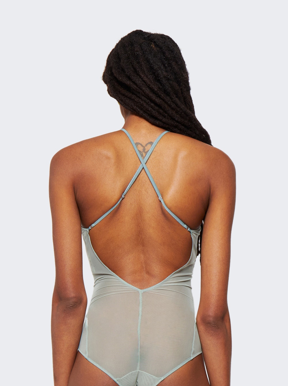 Women | KNWLS | Halter-neck Leotard With Binding Details Sage Green