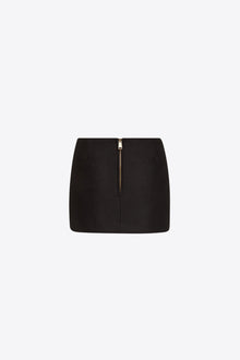 Gemstone Button Mini Skirt | Black