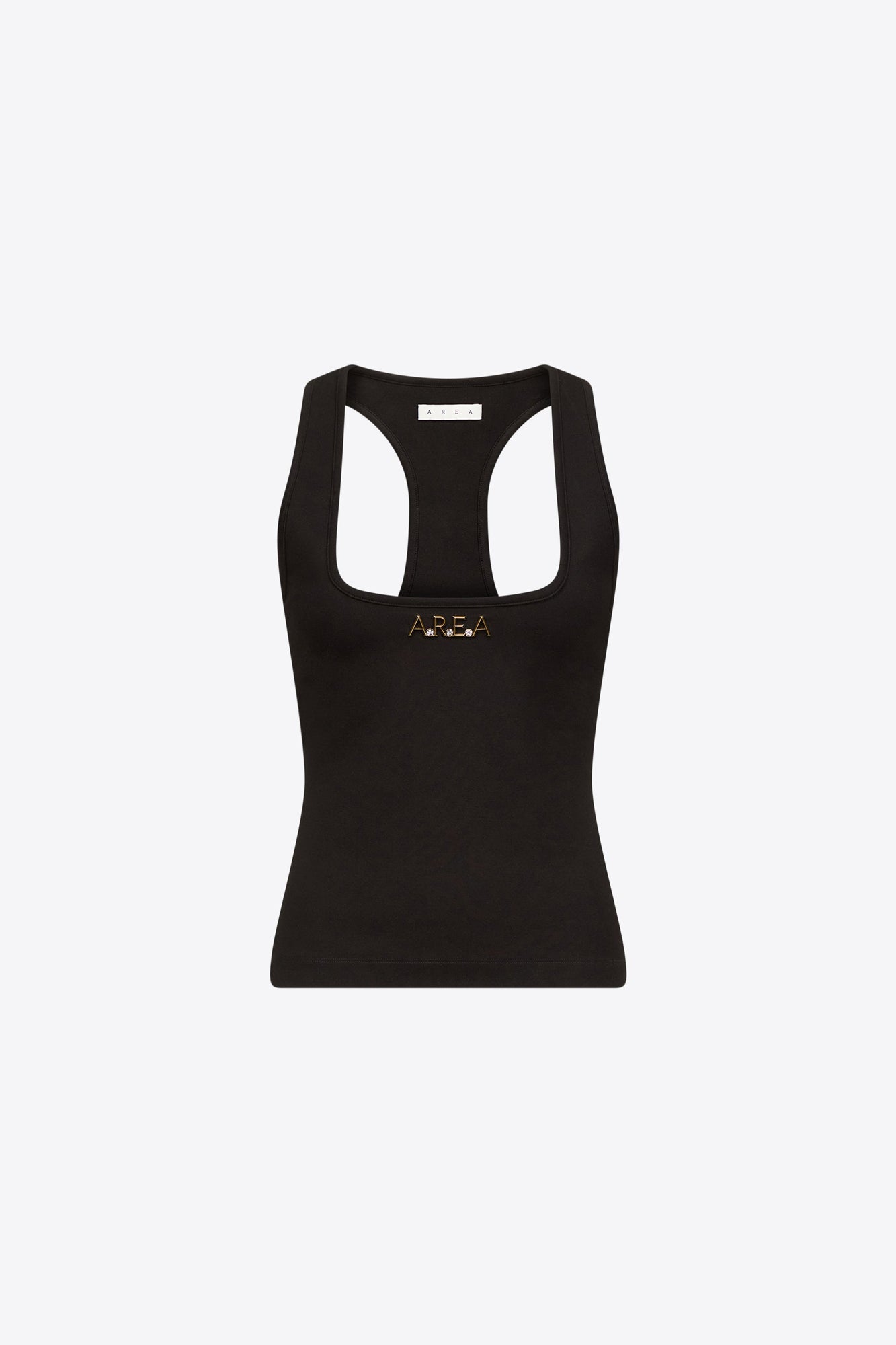 'AREA' Nameplate Racerback Tank Top | Black