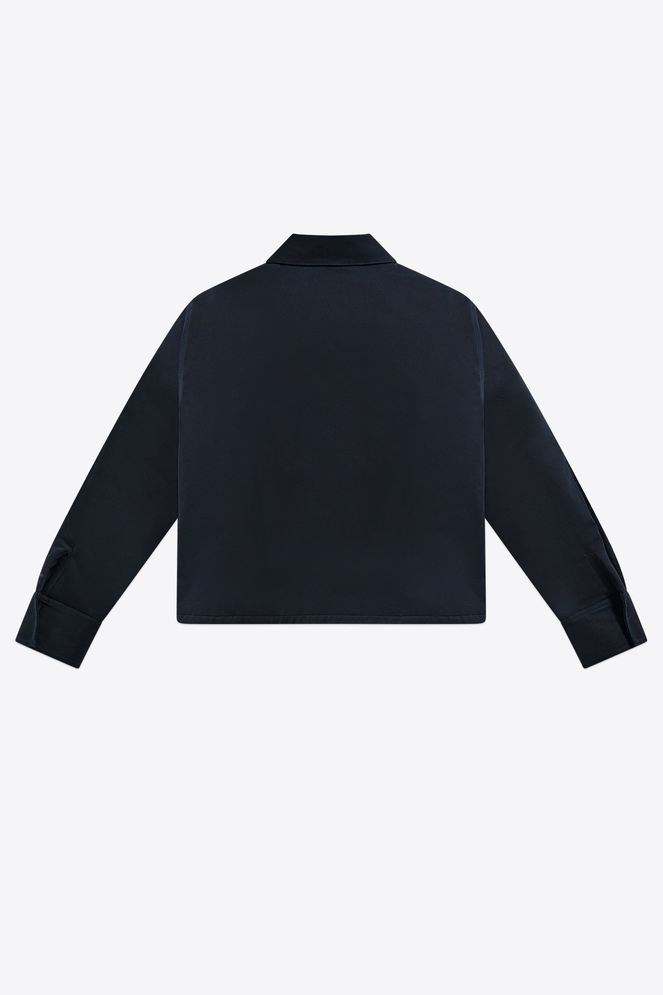 Embroidered Flower Cargo Jacket | Midnight Blue