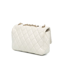 Chanel | Pre-Owned Small Mix Quilted Aged Calfskin New Clutch Flap | White/Ivory