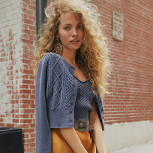 Navy Cable-Knit Tank - Dannijo