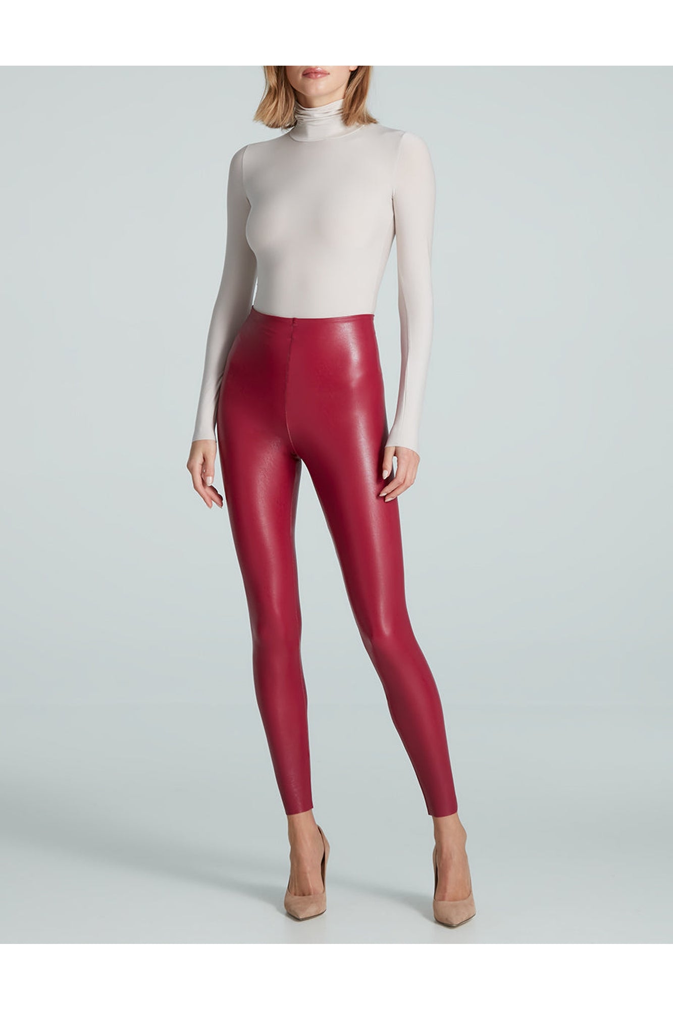 Faux Leather Legging | Raspberry