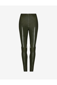 Faux Patent Leather Legging | Olive