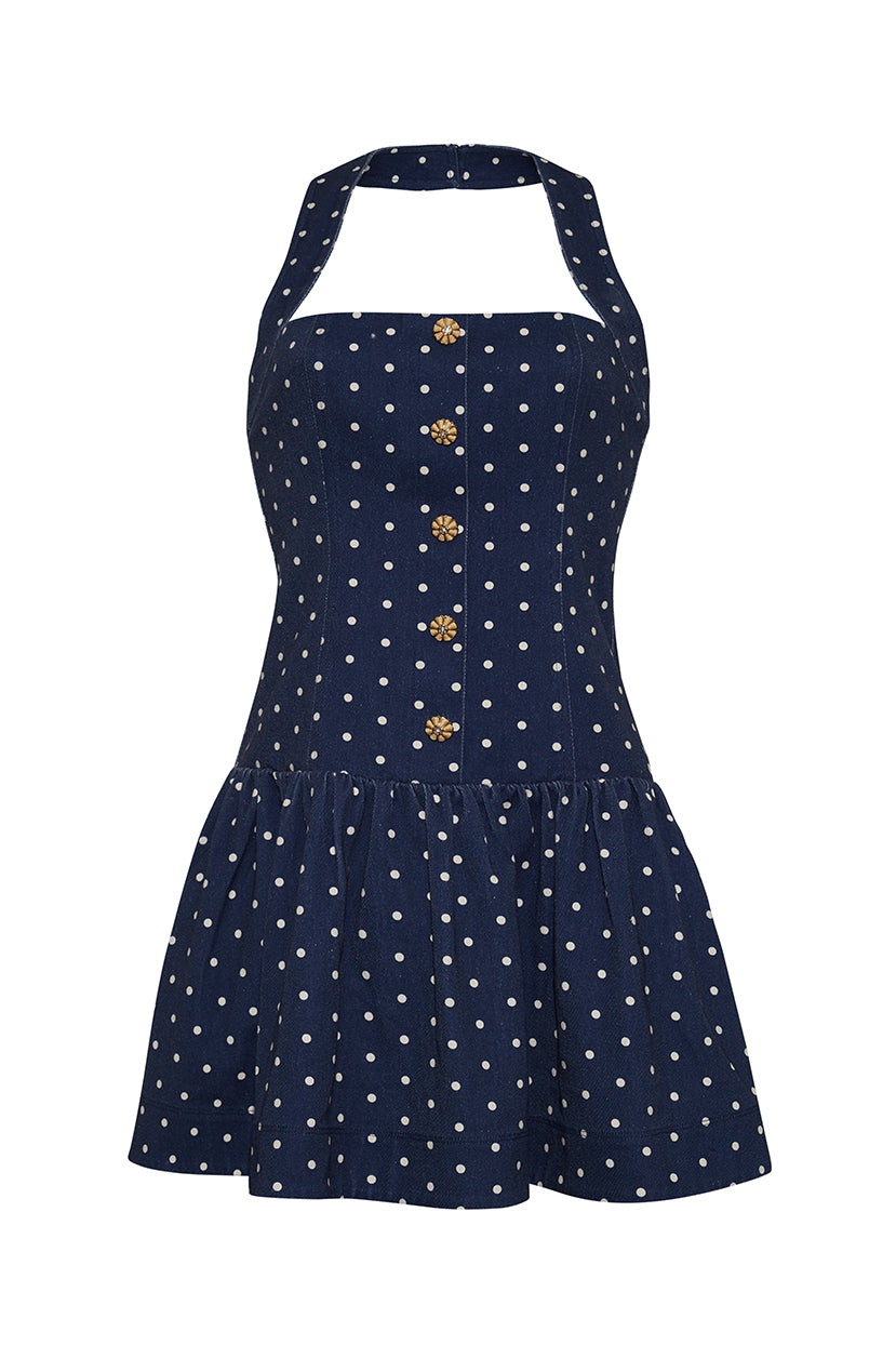 Felicity Mini Dress | Dots Navy