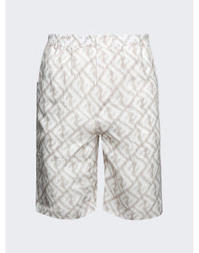 Fendi | Men | Linen Ff Logo Shorts | Nude