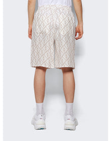 Fendi | Men | Linen Ff Logo Shorts | Nude