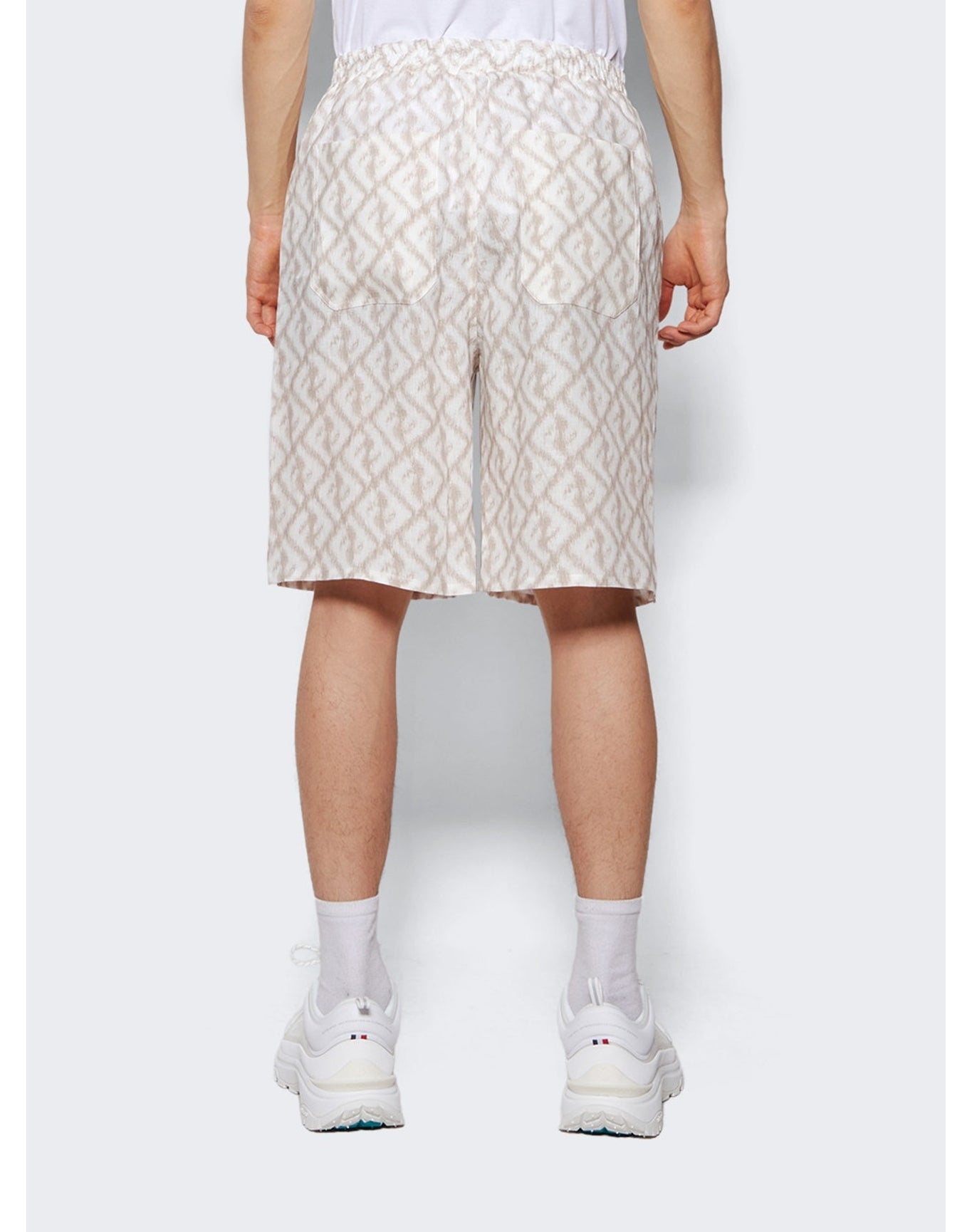 Fendi | Men | Linen Ff Logo Shorts | Nude