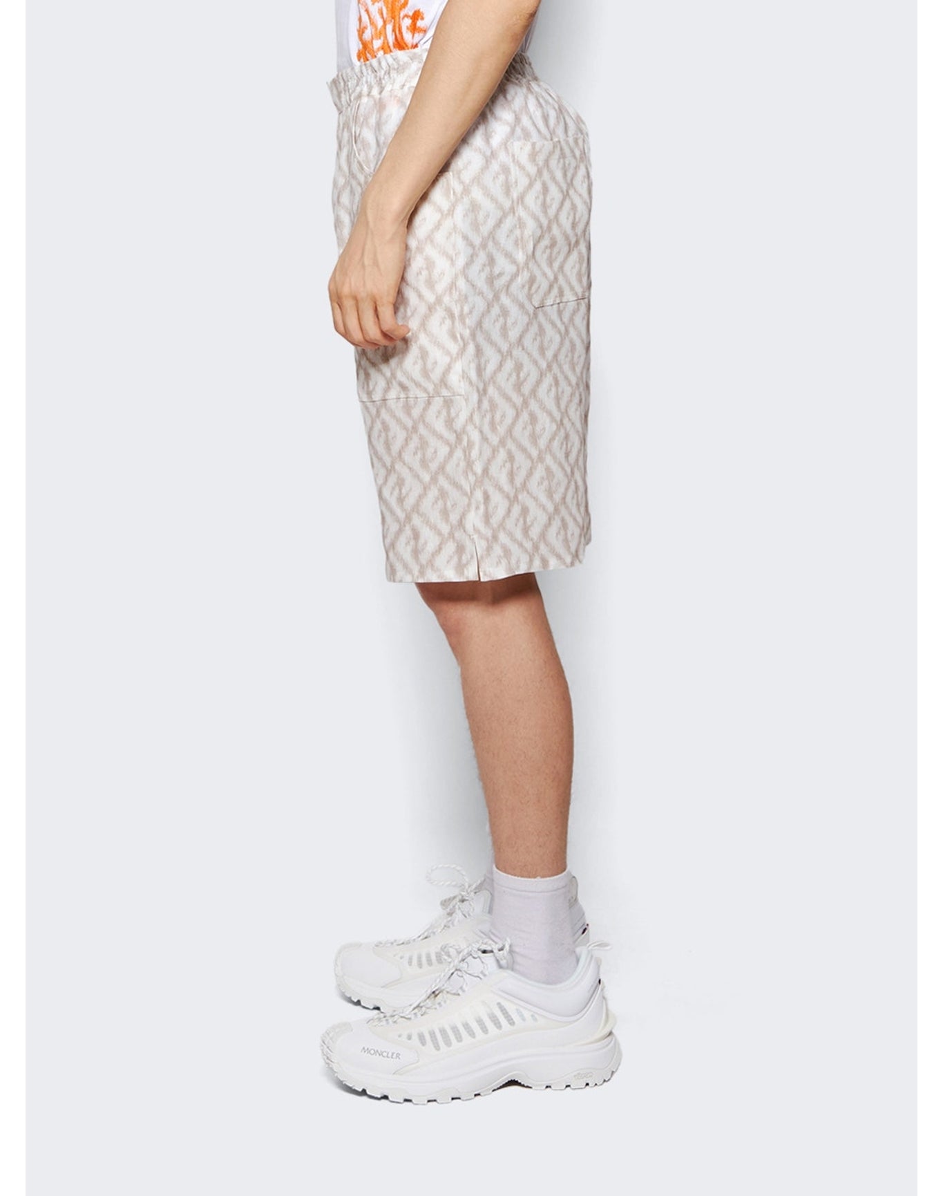 Fendi | Men | Linen Ff Logo Shorts | Nude