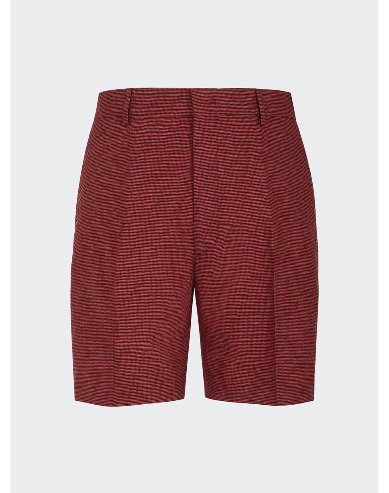 Fendi | Men | Optical Vichy Burmuda Shorts | Burgundy